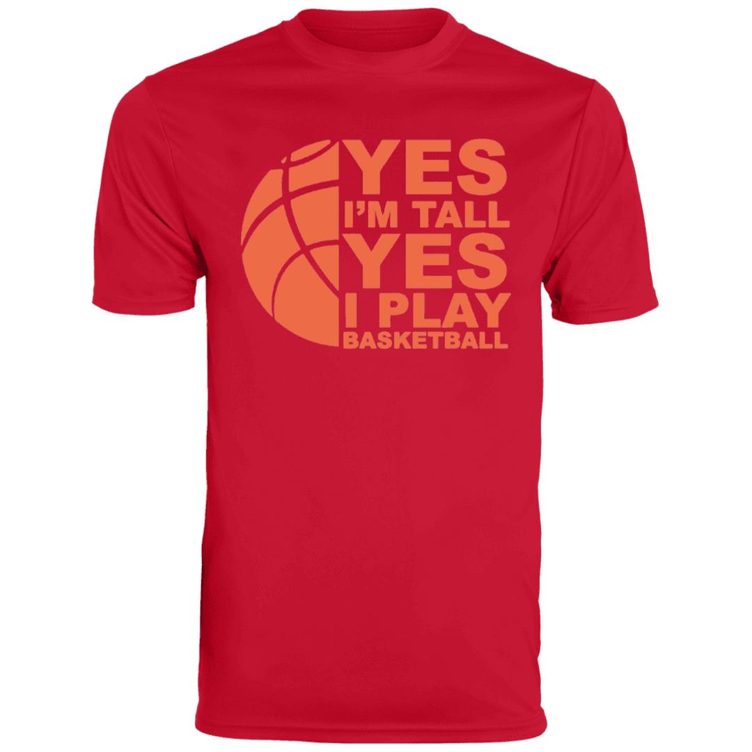 red basketball tee