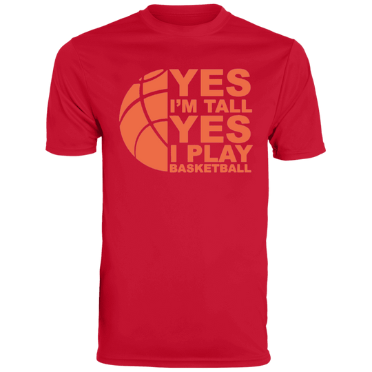 red basketball tee