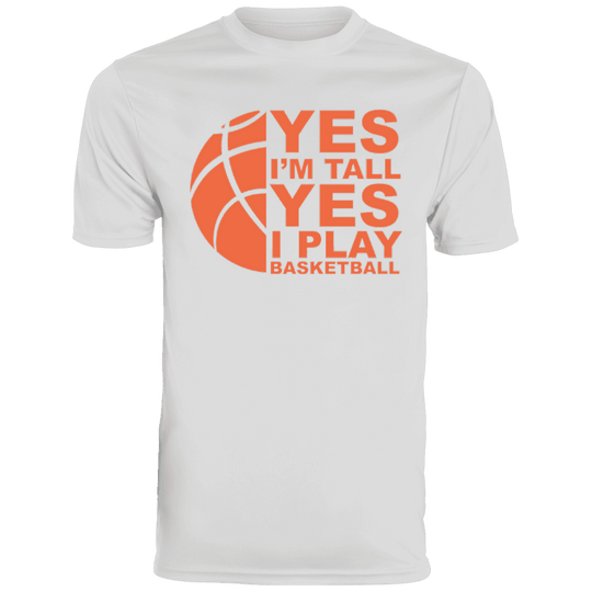 white basketball tee