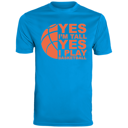 power blue basketball tee